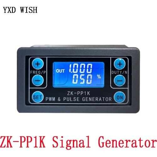 ZK-PP1K Dual Mode LCD PWM Signal Generator 1 Channel 1Hz-150KHz PWM Pulse Frequency Duty Cycle Adjustable Square Wave Generator