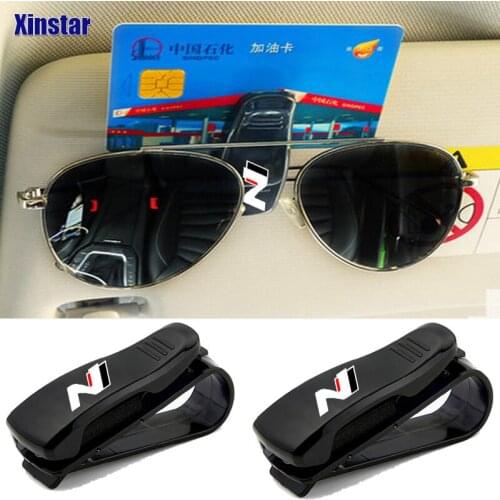 1pc ABS Car Glasses Cases Ticket Card Clamp Car Sun Visor Sunglasses Holder For Hyundai TUCSON Elantra SONATA GENESIS SOLARIS