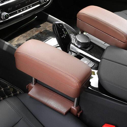 1pcs Wireless Charge Armrest Car Seat Gap Slit Filler Arm Rest Storage Box Organizer