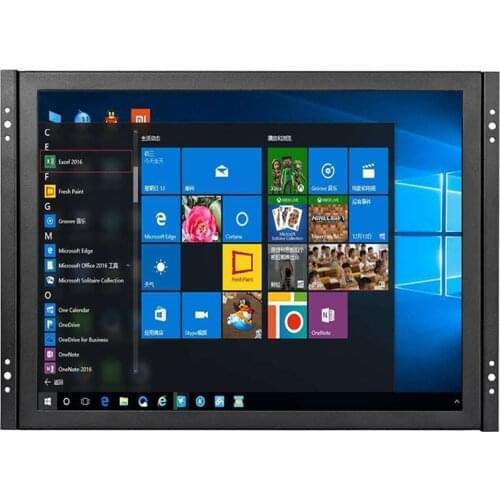 1000 nits 15 Inch Flat 10 Point Capacitive Touch Panel PC Front IP65 Waterproof 1024*768 LCD Screen Display Monitor For Gas Stat