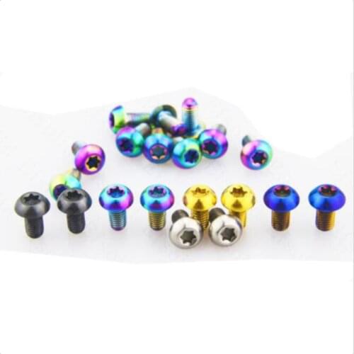 12Pcs Titanium Ti M5 x10mm Screws Torx T25 Head Titanium Disc Brake Rotor Bolts