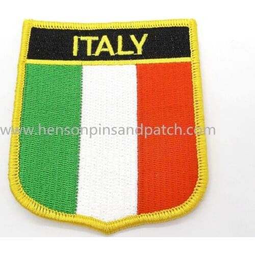 3.5inch Retail and stock Italy Flag Embroidery Patches