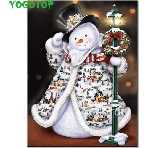 5d Diamond Painting Christmas snowman Cross Stitch Square Round Diamond Embroidery Handwork Rhinestone Art snow gift YY4481