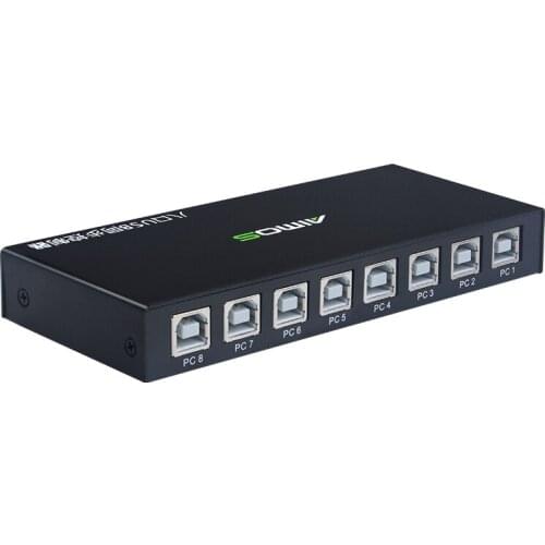 AIMOS 8 Ports USB Synchronizer USB Keyboard Mouse Synchronization Controller KVM Switcher Metal Shell Plug and Play Synchronizer