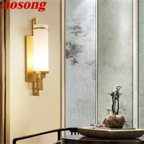AOSONG Modern Wall Light Fixture 3 Color LED Luxury Sconce Indoor For Home Bedroom Living Room Office