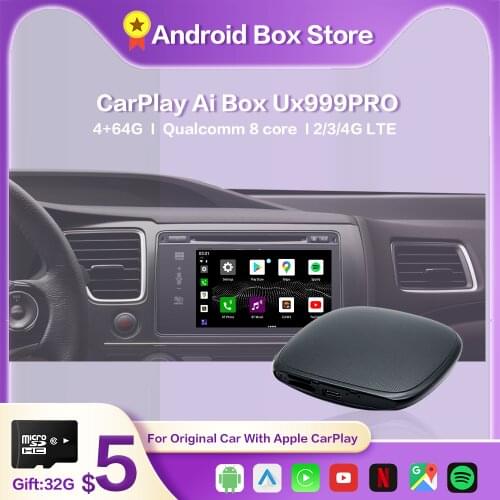 Carplay Ai Box Applemini Mini Android BoxWireless Android Auto UX-999 For Audi Volvo Ford Benz VW Porsche Mazda Honda Peugeot
