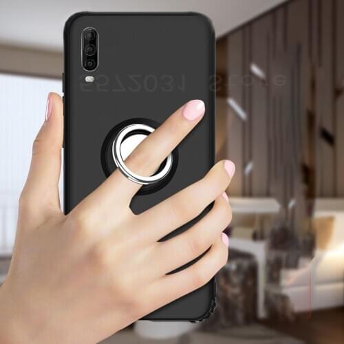 For Wiko View 4 Case Finger Ring Holder Back Cover Soft TPU Matte Case For Wiko View 4 Lite View 4Lite Cover For Wiko View4 Lite