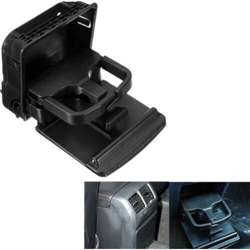 Black Car Central Console Armrest Rear Cup Holder Box for V W Golf MK5 MK6