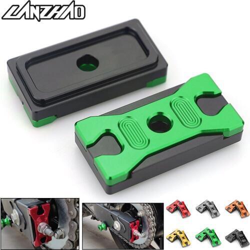 CNC Aluminum Motorcycle Rear Chain Cover Adjuster Blocker Modified Accessories for Kawasaki Ninja 400 2017 2018 2019