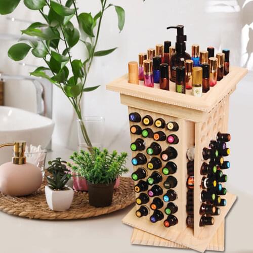 4 Style Essential Oil Display Stand 52/104 /113/125 Hole Wooden Display Rack Sample Rotatable Storage Rack Essential Oil Bottle