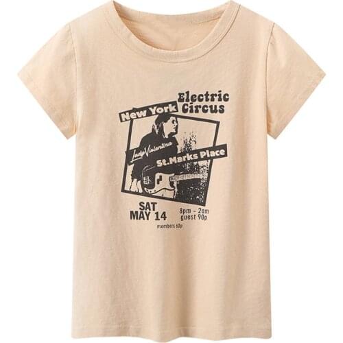 Oversize Women Soft Cotton O Neck T-shirt 2021 Summer Fashion Ladies High Street Loose T-shirt Female Casual Printed T-shirt Top