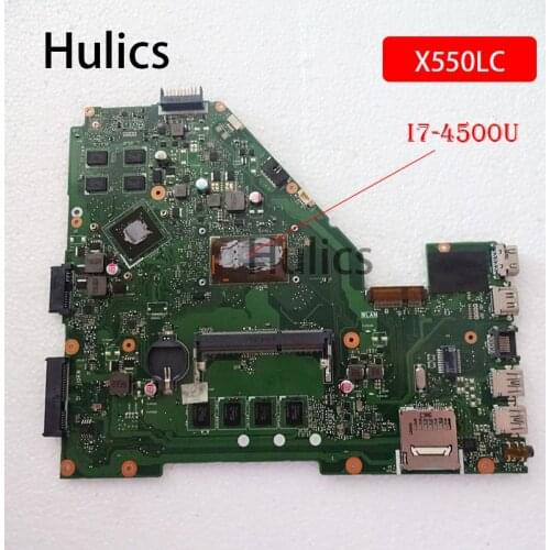 Hulics Original For ASUS Laptop Motherboard X550LC X550LB X552L A550L Y581L I7-4500U CPU Mainboard
