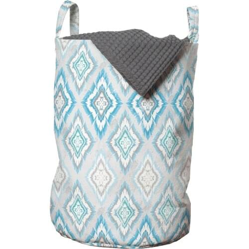 Ikat Laundry Basket Geometric Aztec Pattern Traditional Organizer for Clothes Underwear Socks Toys Wash Bag & Home Storage