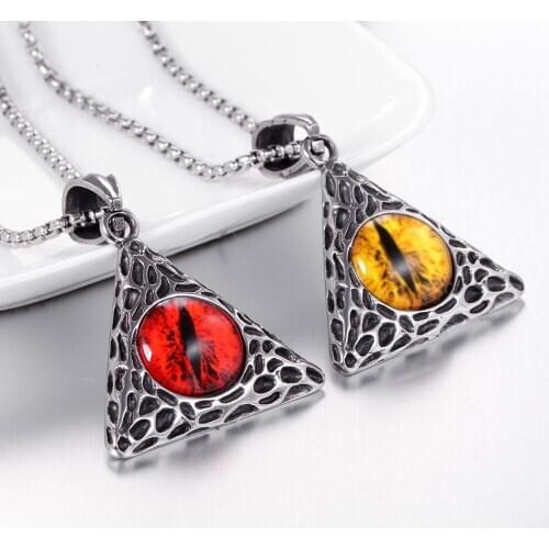 LAMEMDEE Titanium steel jewelry wholesale titanium steel pendant cartoon triangular stainless steel pendant restoring ancient wa