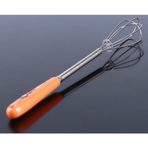 HOT Long Handle Egg Mixer Tools Mini Handheld Egg Beater Small Manual Ceramic Cartoon Handle Egg Kitchen Cake Baking Mixer