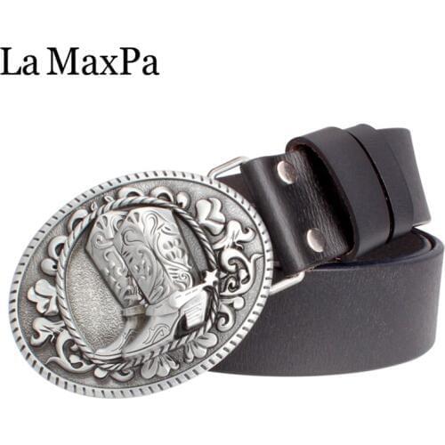 Fashion women belt silver buckle genuine leather belt boots flowers classic retro pattern men Decorative belts