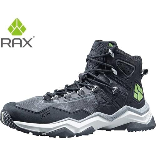 Rax Mens Hiking Boots Waterproof Tactical Boots for Men Mountain Outdoor Sports Shoes Genuine Leather Hiking Shoes Lightweight