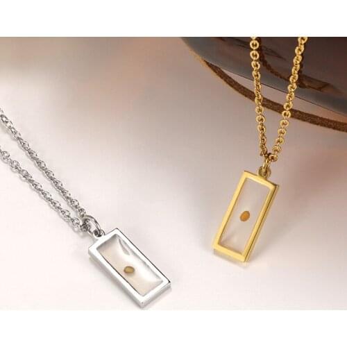 Real mustard seed necklace stainless steel chain faith necklace for christian inspirational jewelry gift Collier Femme 2021 bff