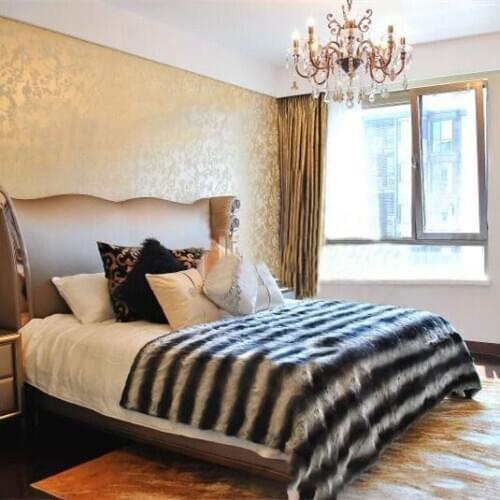 Faux Fur Blanket Fashion Home Sofa Model Room Accessories Bed Foot Blanket