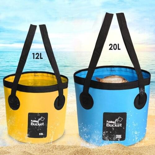 Portable Folding Buckets Outdoor Camping Fishing Travel Home Storage Wash Bucket Cleaning Car Bucket Household Cleaning Tool