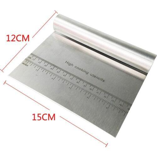Stainless Steel Pizza Dough Scraper Cutter Baking Pastry Spatulas Fondant Cake Decoration Tools Kitchen Accessories