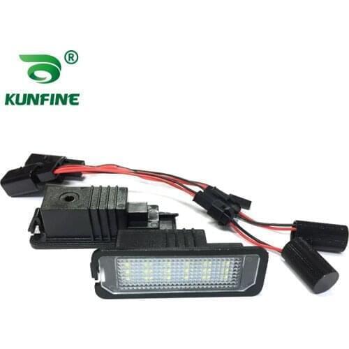 2pcs Car LED Number License Plate Light LED License Lamp For VW GOLF 5/6/7 Polo Derby Scirocco OEM No. 3D0943021A 1J6943021B
