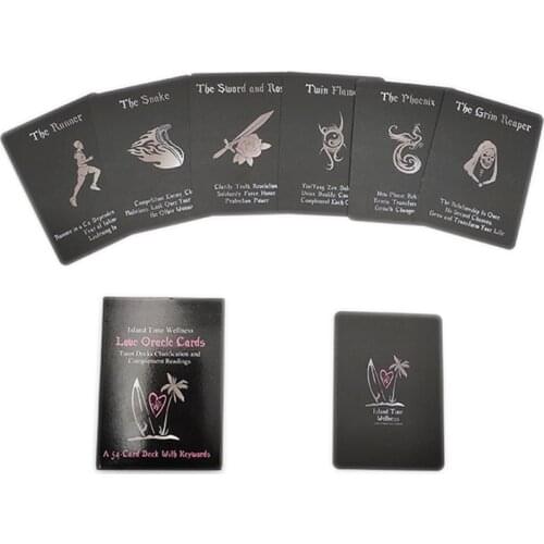 Love Oracle Card Deck Mysterious Black Witch Divination Fate Tarot Deck for Women Girl Card Party Board Game Table Card Playing