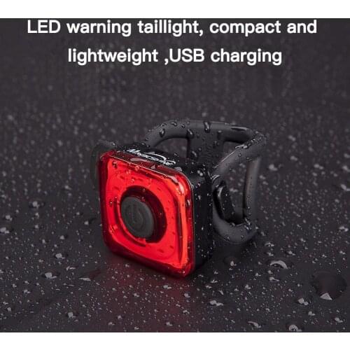 Bicycle Taillight Compact Size Taillight High Powered COB Red LED Warning Light Source USB Charging Tail-lamp Cycle Equipment