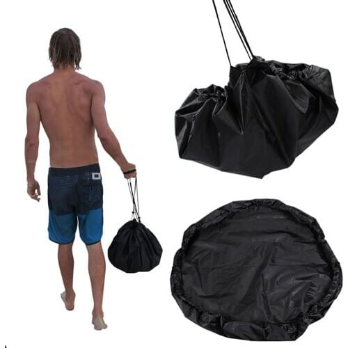 Waterproof Beach Bag Pouch Sports Polyester Mat Surfing Diving Suit Storage Wetsuit Black Carry Pack Swimming Accessories