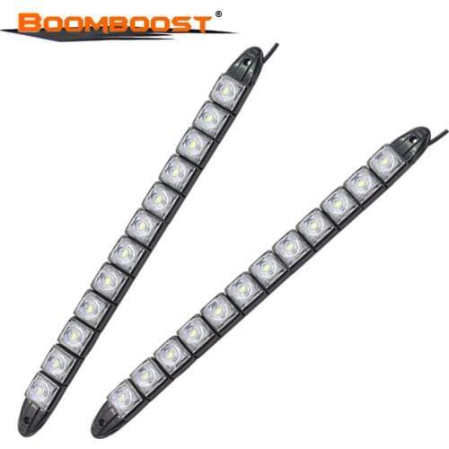 Waterproof Flexible Soft Strip Light 2x 24W 12V LED Car Auto Daytime Running Driving Fog Lamp Bulb Eagle-eye light
