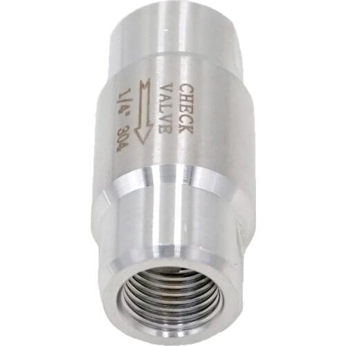 1/4" BSP Female 304 Stainless Steel Non-return Inline Spring Valve One way Check Valve 915 PSI