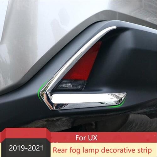 2pcs Car Rear Fog Light Cover Trim Foglight Lamp Frame Strip Exterior Accessories For Lexus UX 200 250h 260h 2019 2020 2021 YJD
