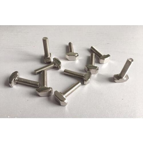 20pcs Hammer Head T Bolts Screws Carbon Steel M5 2020 Series Aluminum Profile M5*12mm M5*16mm M5*20mm M5*25mm