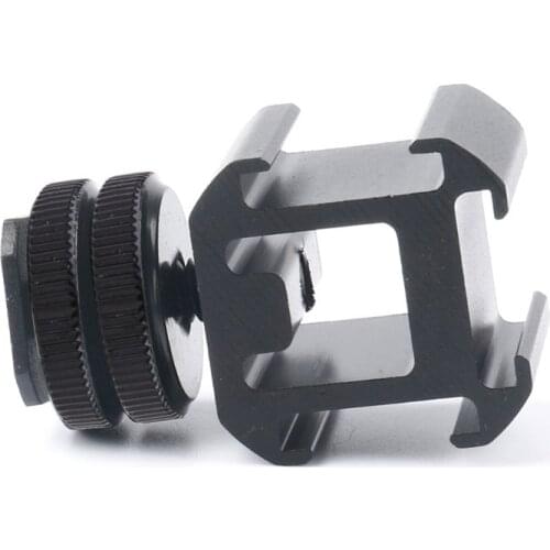 3 Hot Shoe Mount Adapter Dual Screws Stand Holder for DSLR Camera Flash Light