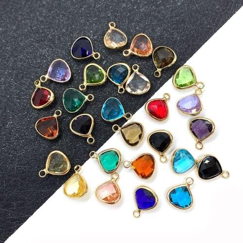 5pcs/bag of Exquisite Almond-shaped Natural Crystal Pendant 10x6mm DIY Handmade Jewelry Accessories Ladies Jewelry