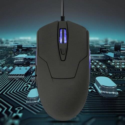 6 Button Matte ABS USB Interface Electric Wired Luminous Computer Gaming Mouse