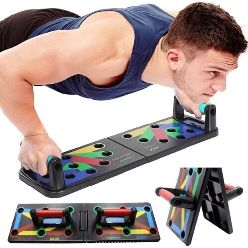 Foldable Push Up Rack Board 9 in 1Push-up Stands With Handle BodyBuilding Fitness Equipment for Home Gym Workout
