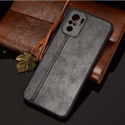 Case For Redmi Note 10 4G PU Leather Texture PU Leather Back Hard Plastic Cover For Xiaomi Redmi Note 10 Pro Max 10S