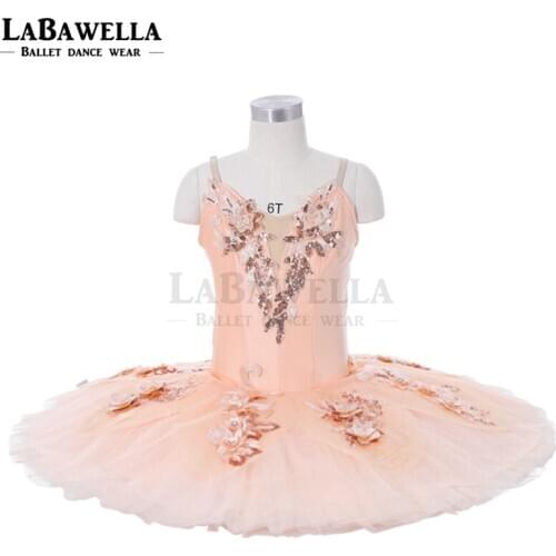 Peach pink pancake tutu professional ballet costume 8layers dance tutu The Sleeping Beauty ballet tutu girls JY033
