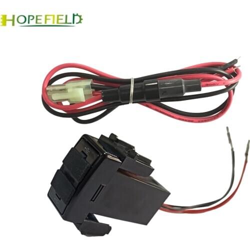 For Nissan Car 12V Dual USB Charger Mobile Phone Charging Socket Dashboard Interface Power Adapter auto Accessories