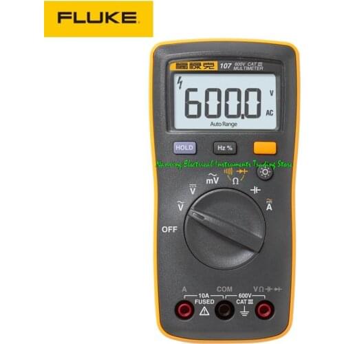 Fast arrival Fluke 107 F107 200g handheld Pocket digital multimeter diode test Backlight with magnetic Strap
