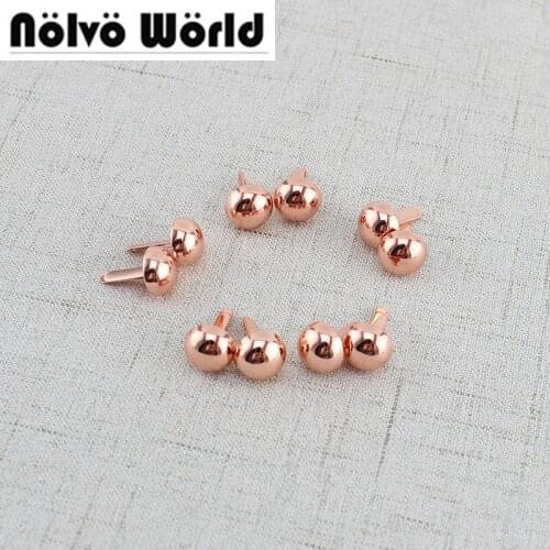 20pcs 12mm Rose Gold Round brads,Leather Craft Wallet Nail Bottom Rivets ,Bags hats shoes belts embellishments studs accessories
