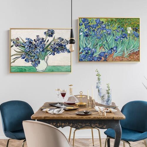 Maeham Nordic Van gogh Canvas Painting catcher flowers Prints Posters Wall art for Living Room Europe dining room mural Decor