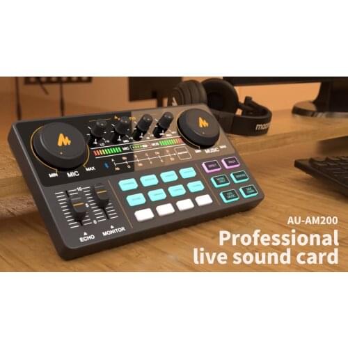 MAONOCASTER Portable All-In-One Podcast Production Studio Audio Interface Sound Card