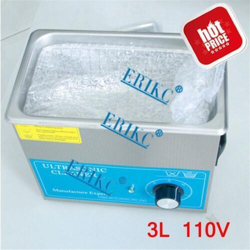 ERIKC Diesel Injector Cleaning Machine 110V, 3V Common Rail Fuel Injection Ultrasonic Cleaning System Tool E1024047