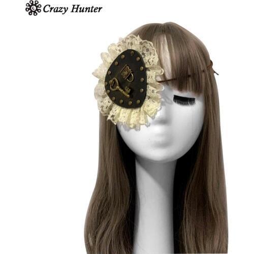 Womens Girls Retro Steampunk One-eye mask Cosplay Eye Patch
