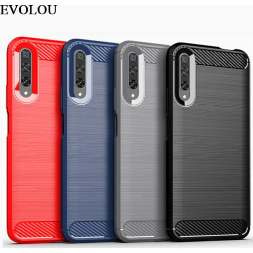 Soft Case for Huawei P Smart Pro 2019 Case Silicone Carbon Fiber Texture Brushed Rugged Armor Cases for Huawei Y9S Phone Cover