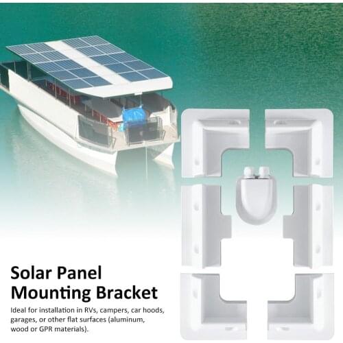 New Coming Solar Panel Bracket Drill-free Corner Mount Holder For RV Boat Campers Easier And Flexible Installation