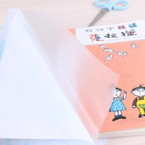 10Sheets 45x30cm 16K Matte Adhensive Transparent Clear Book Wrapping Film Students School Book Cover Protector Office 5666