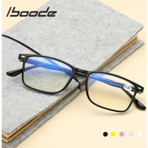 Iboode Anti-blue Light Reading glasses Square Foldable Reader Eyeglasses For Women Men Presbyopia Diopter +1.0 1.5 2.0 2.5 3.0